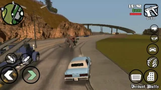 GTA San Andreas Android bug caminhão em duas rodas