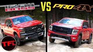 Does The New 2020 Nissan Titan Crush The Chevy Silverado Trail Boss Off-Road? One Way To Find Out!