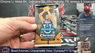 2022 23 Bowman University Chrome Basketball Random Checklist #4 6 Box Half Case Break 6 11 23