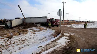 Train Collides With Semi-Truck