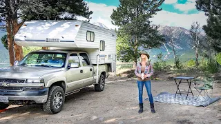 TWIN LAKES, TWIN PEAKS  & TACOS! | AMAZING Colorado CAMP | Full Time Truck Camper Living | VAN LIFE