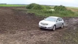 Nissan Teana Four offroad test. Ryazan Mosolovskiye Viselki