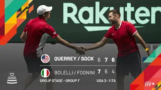 Querrey & Sock v Bolelli & Fognini | USA v ITALY |  Group F Match 3 Highlights