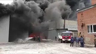 Огромный пожар на Эльмаше (11.12.2019)