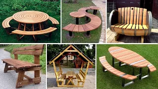 80 Outdoor Wooden Seating Design / Modern Outdoor furniture