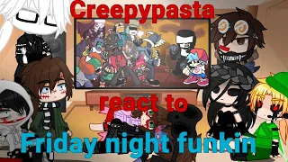 Creepypasta react to Friday night funkin ugh&animal but every turn a different character sings it