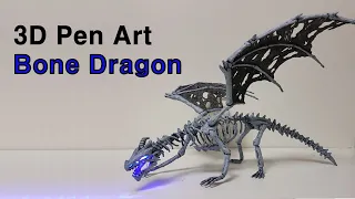 3D Pen Art - Making bone dragon Figure / 3D펜으로 본드래곤 피규어 만들기