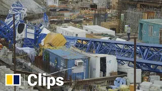 Collapsed tower crane kills 3 at Hong Kong public-housing construction site