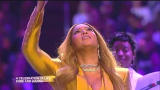 Beyonce singing for Kobe Bryant at memorial service