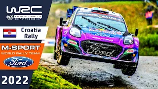 M-Sport Ford WRC Rally Highlights : WRC Croatia Rally 2022 : Day 1 : Ford Puma Rally1 Rally Car