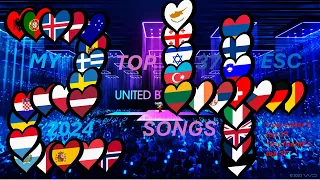 ESC 2024 - My top 37 + my sister's top37 + my friends top37