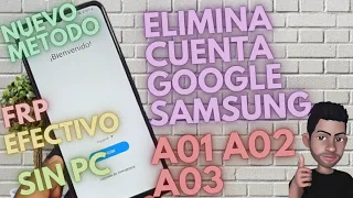 Frp remover o eliminar cuenta Google Samsung A01 A02 A03