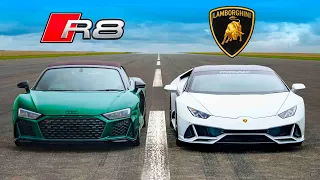 Lambo Huracán vs Audi R8: ARRANCONES