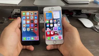 iPhone 7 iOS 14 vs iPhone 7 iOS 15 speed test comparison