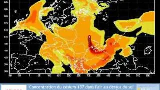 Déplacement du nuage de Tchernobyl