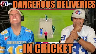 Super Dangerous Deliveries in Cricket REACTION