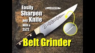 How to Easily Sharpen a Knife with a 2x72 Belt Grinder