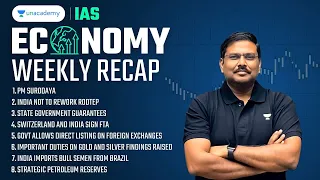 Economy: Weekly Recap (22 Jan - 28 Jan) | Current Affairs Revision for UPSC 2024/25 | IAS English