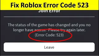 How to Fix Roblox Error Code 523 on Windows 11