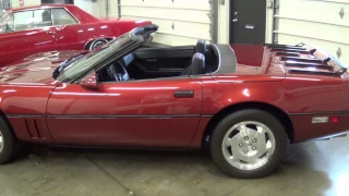 1988 CORVETTE CONVERTIBLE CHEVY C4 - HOW TO PUT THE TOP DOWN ON A C4 CORVETTE - DROP THE TOP OFF