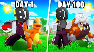 I Spent 100 Days In FIRE TYPE ONLY Pixelmon! (Minecraft)