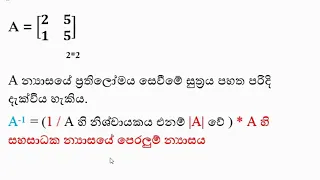 න්‍යාසයක නිශ්චායකය (2)