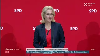 SPD: Pressekonferenz zu den Landtagswahlen in Brandenburg und Sachsen am 02.09.19