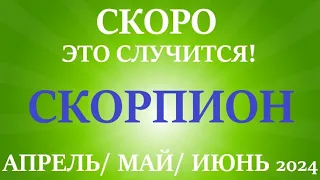 СКОРПИОН ♏ таро прогноз на АПРЕЛЬ, МАЙ, ИЮНЬ 2024🌷 второй триместр года! Главные события периода!