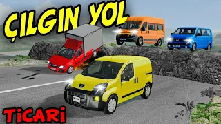 TİCARİ ARABALARIN ÇILGIN YOL İLE İMTİHANI | BeamNG.drive // HARD Crash