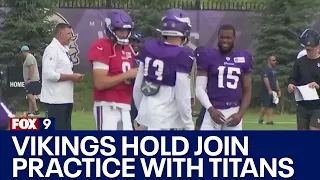 Vikings hold join practice with Titans