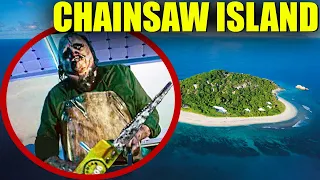 if LEATHERFACE finds you on CHAINSAW ISLAND, escape immediately!