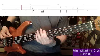 When A Blind Man Cries by Deep Purple - Bass Cover with Tabs Play-Along