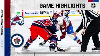 Avalanche @ Jets 4/8 | NHL Highlights 2022