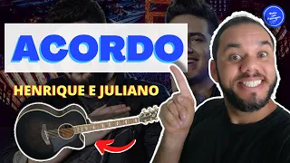 COMO TOCAR ACORDO - Henrique e Juliano (AULA DE VIOLÃO) SIMPLIFICADA