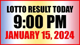 Lotto Result Today 9pm Draw January 15, 2024 Swertres Ez2 Pcso