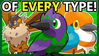 An EARLY ROUTE BIRD Pokemon of EVERY TYPE!