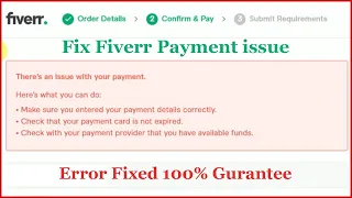 There is an Issue with your payment on Fiverr | Fix Fiverr payment issue using PayPal and ATM Card