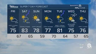 WPTV First Alert Weather forecast, morning of Jan. 5, 2024