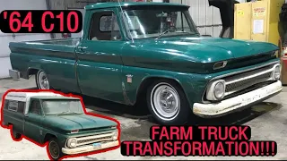 1964 Chevrolet C10 Farm Truck! Amazing Budget Transformation!