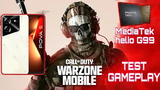 Call of Duty Warzone Mobile Global luanch|MediaTek Helio G99| Tecno Pova 5 test Gameplay | playable