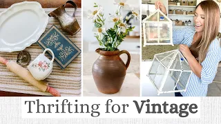 THRIFT WITH ME (I Got Lucky Today!) Thrift Haul 2022 + Thrifted Vintage Decor Styling