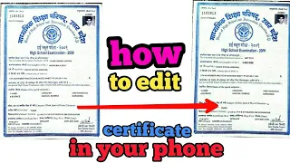 How to edit certificate and documents in Android phone