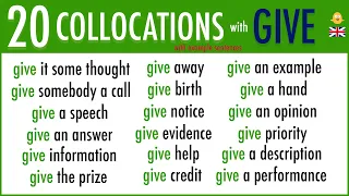 Learn 20 Must Know Collocations with GIVE used in Daily English Conversations with Example Sentences