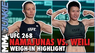 Rose Namajunas vs. Zhang Weili 2 weigh-in highlights | #UFC268