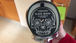 Charmed Aroma Black Magic Skull Candle Ring Reveal 💀 💍