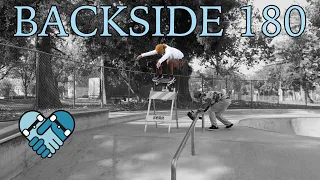 Skateboarding Lessons: HOW TO BACKSIDE 180 LIKE A PRO * Flat ground, ramps, gaps, stairs, safety *