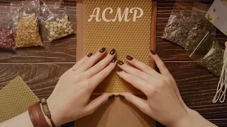 АСМР Делаю свечи из вощины, тихий голос ✨ ASMR Candle making