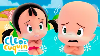 La canción del frío y el calor en VERANO | Canciones infantiles para niños de Cleo y Cuquín