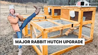 Rabbit Hutch Upgrade | DIY | winter farm project