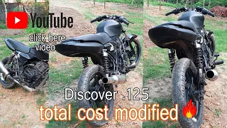 total cost of modify🤑💵 Bajaj discover 125cc